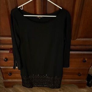 Ella Moss Black Dress with Sequin Detail